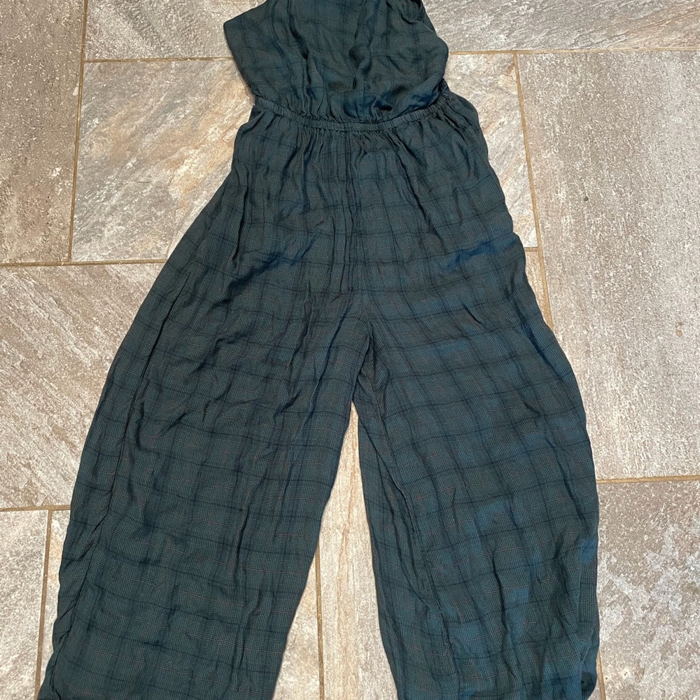 American Eagle Outfitters Teal Jumpsuit